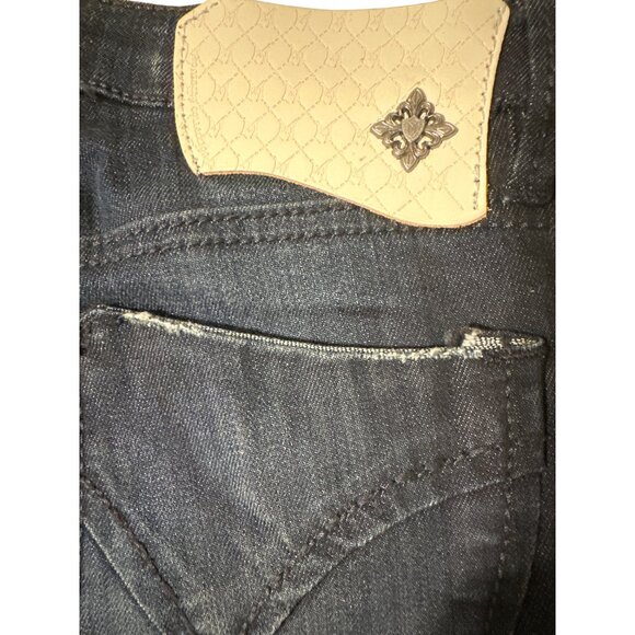 Womens Monarchy Dark Wash Bootcut Jeans W/ Faded Detailing - Size 24 - Picture 7 of 8